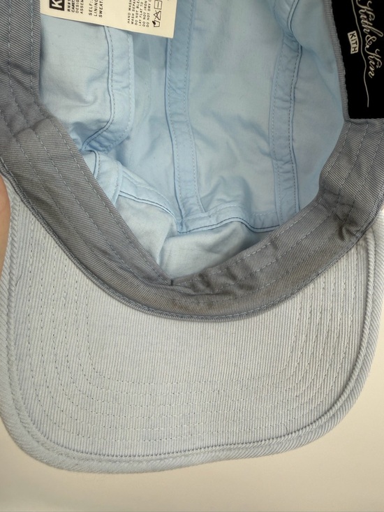 Kith Panelled Corduroy Camper Hat Blue Cream 100% Cotton - Picture 8 of 8